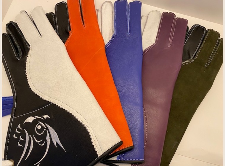 ファルコングローブ(青×白)　ミドル丈　Lサイズ　在庫2個