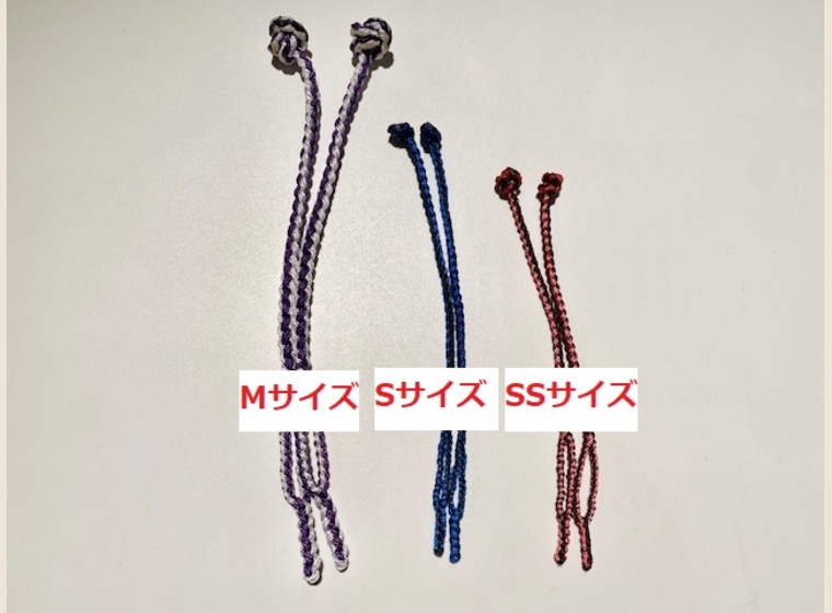 Mサイズロープジェス(中型種用)　3色(パープル×ホワイト、ピンク×ブラック在庫無)